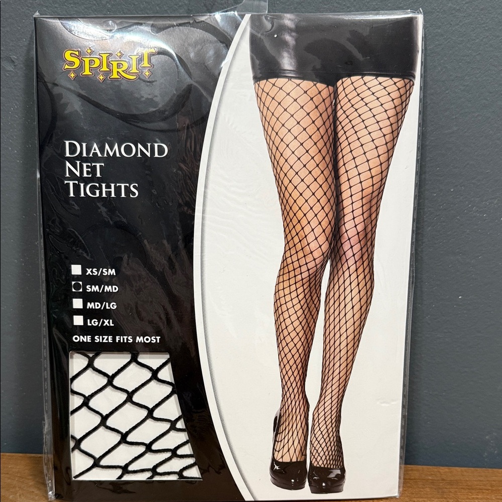 SPIRIT diamond net tights size small/medium sizes 4-8 new in package never used